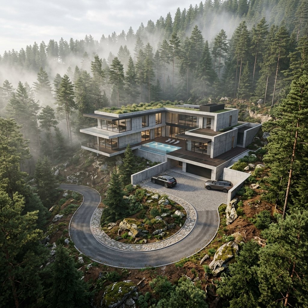 Forest Villa Cantilever modern structure