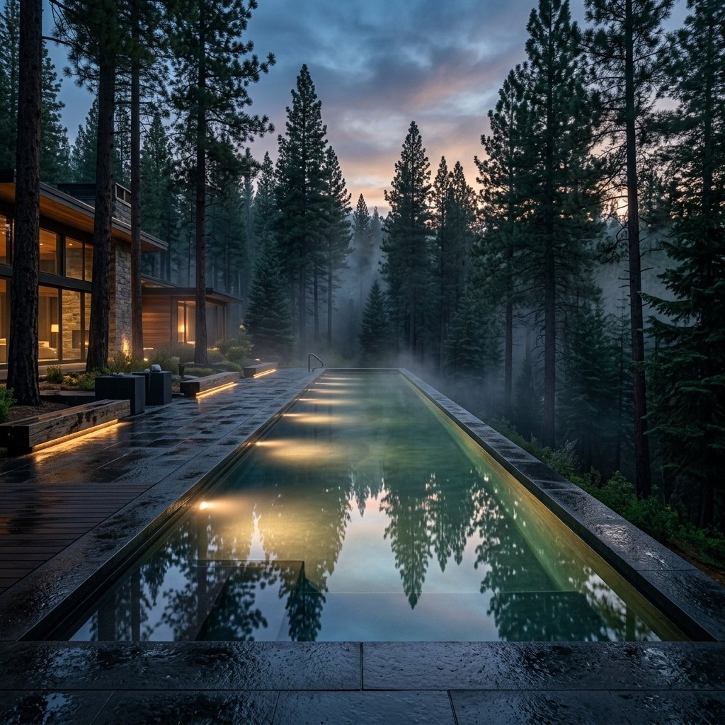 Luxury pool looking out to natural landscapes